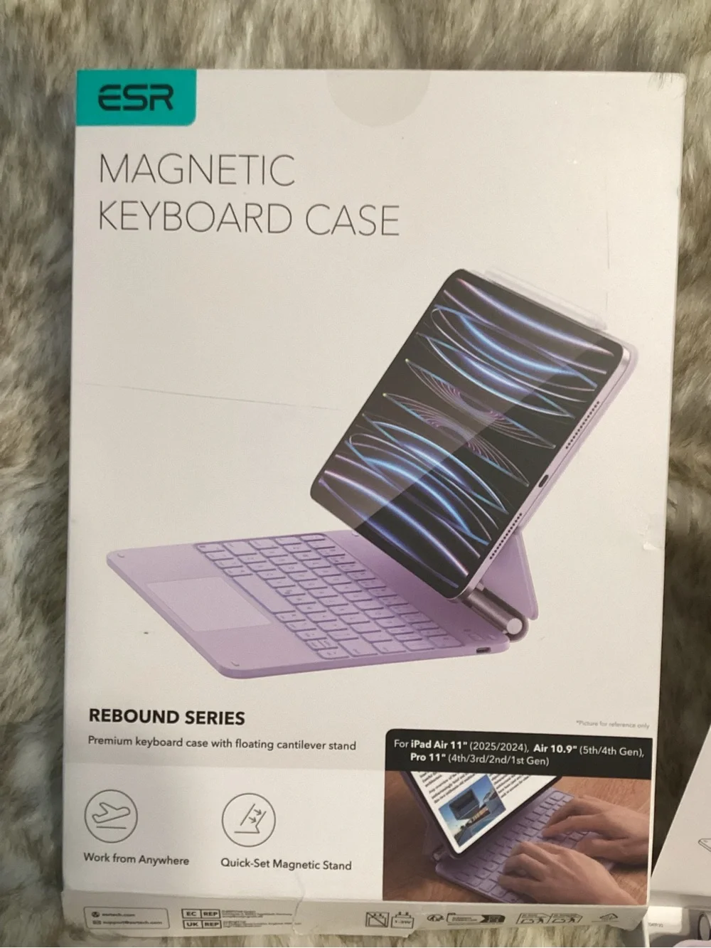 Magnetic Keyboard Case for Tablet - Lavender